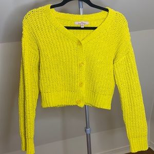 Lime Buttons Sweater